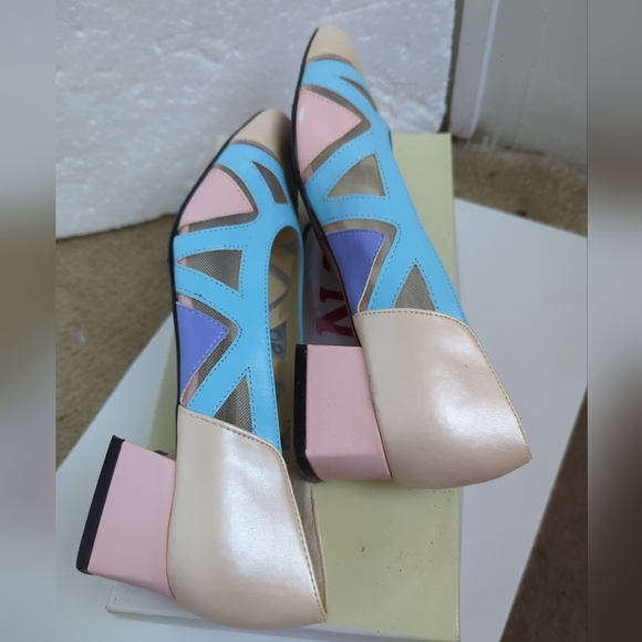 TNT Originals Womens Roselle Pastel Multi Dress Platform Heels Evening 8M - Picture 3 of 15